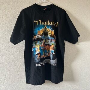 Joligolf Unisex Thailand Tuk Tuk Tshirt Large Black NWOT Graphic T-shirt Casual
